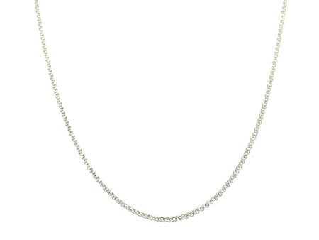 14K White Gold 1.10mm Adjustable Diamond Cut Cable Chain Necklace Online now