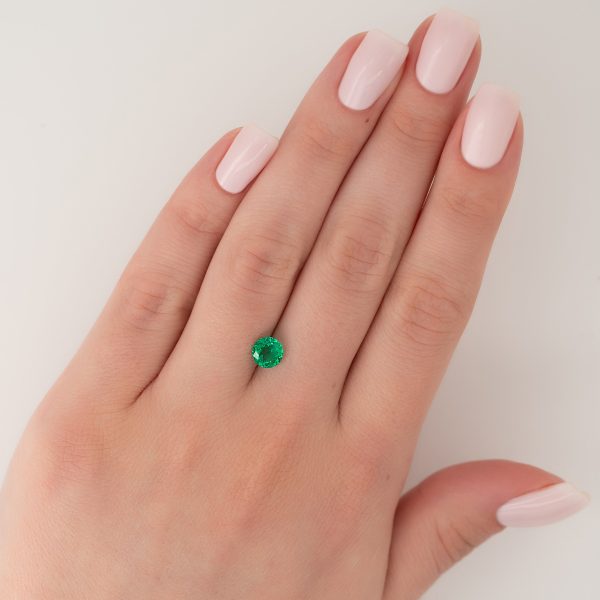 1Ct Round Cut Lab Created Emerald For Cheap