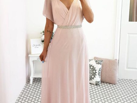 Lydia Maxi Dress Pink Glitter For Cheap