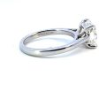 14K White Gold 3.07ctw Square Cushion Lab Diamond Solitaire Engagement Ring Online Sale