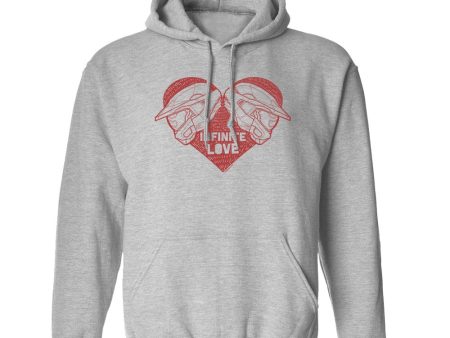 Halo Helmet Heart Fleece Hoodie Online Sale