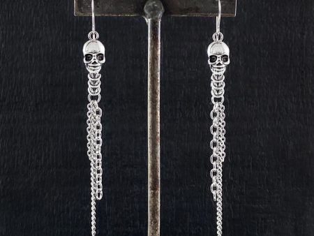 ROGUE Skull & Spine Tassel Earrings Supply