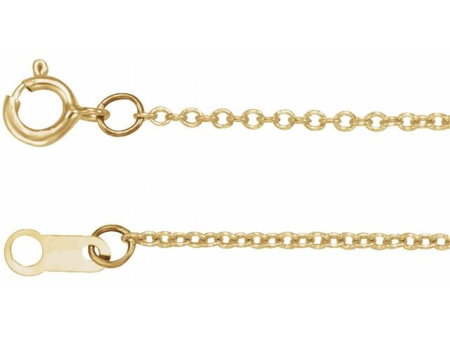 14K Yellow Gold 1.00mm Cable Chain Necklace Cheap