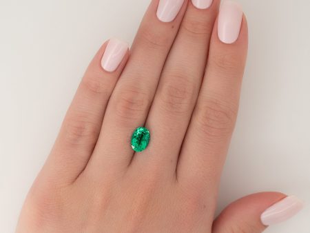 2.5Ct Oval Cut Lab Created Emerald Online Hot Sale