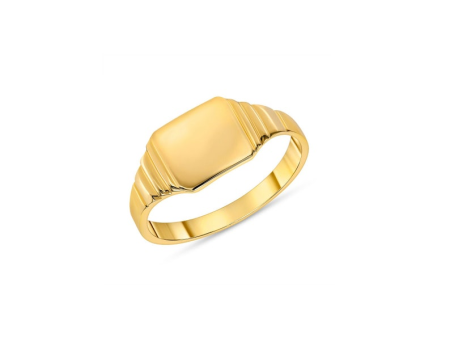 10K Yellow Gold Kid s Signet Ring For Sale