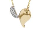 14K Two Tone Gold 0.33ctw Diamond Necklace by Allison Kaufman Discount