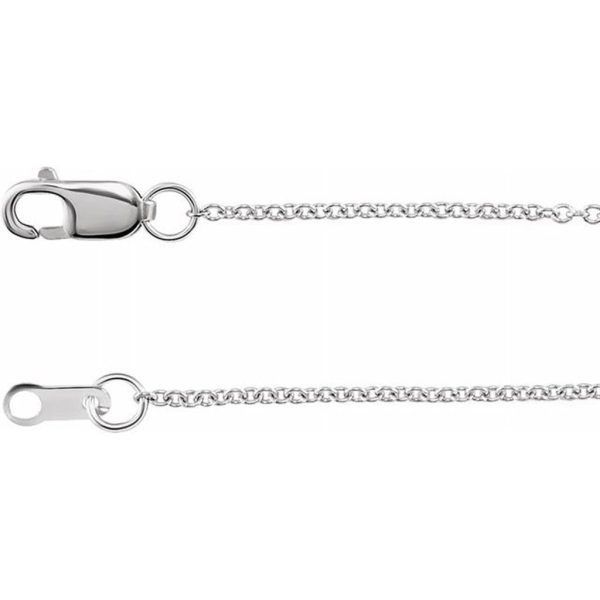 14K White Gold 1mm Cable Chain Necklace Online