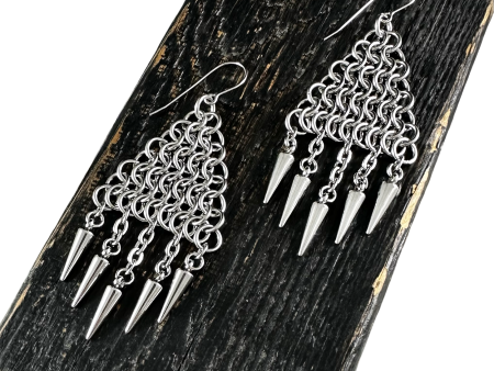 THORN Triangle Fringe Chandelier Earrings Online