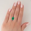 3.5Ct Oval Cut Lab Created Emerald For Sale