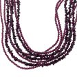 Estate Sterling Silver Multi Strand Garnet Bead Necklace Sale