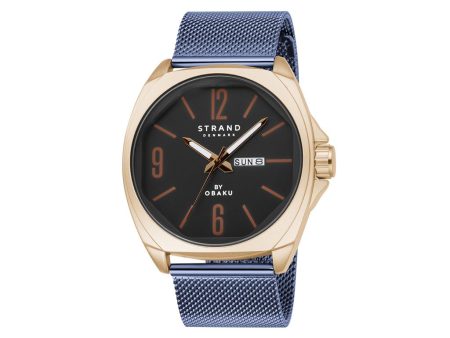 Stainless Steel Rose Gold Plated Douglas Ocean Watch by Obaku Online