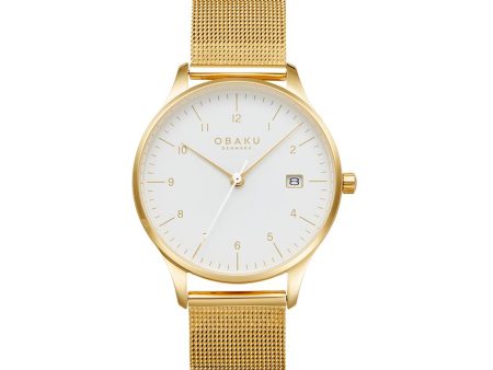 Gold Plated Chia Lille Gold Women s Watch by Obaku Online Hot Sale