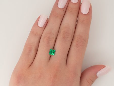 1Ct Princess Cut Lab Created Emerald For Cheap