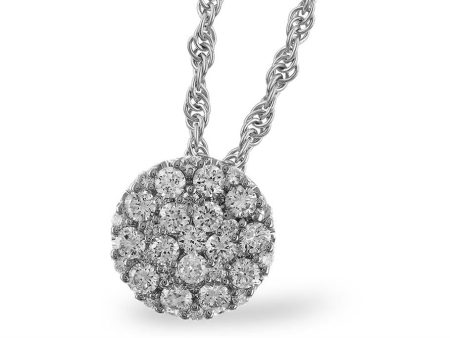 14K White Gold 0.25ctw Diamond Cluster Necklace by Allison Kaufman For Discount