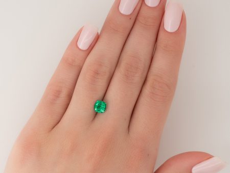 1.5Ct Cushion Cut Lab Created Emerald Cheap