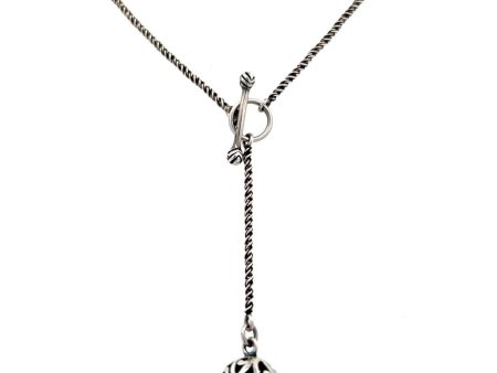 Estate Sterling Silver Toggle Drop Necklace Online