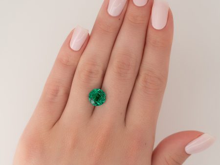 3.5Ct Round Cut Lab Created Emerald For Discount