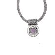 Sterling Silver & 18K Yellow Gold Amethyst Solitaire Necklace by Samuel B. Sale