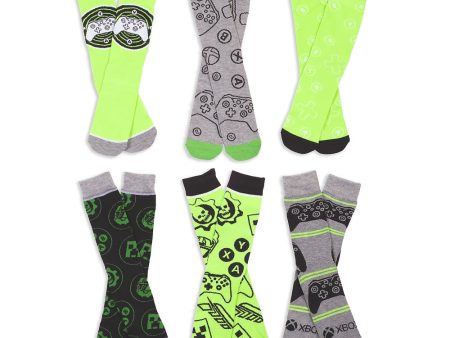 Xbox 6 Piece Crew Socks Pack Supply