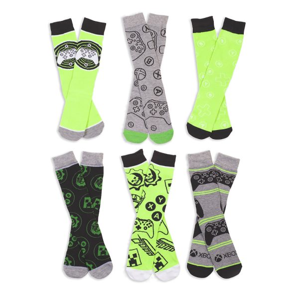 Xbox 6 Piece Crew Socks Pack Supply