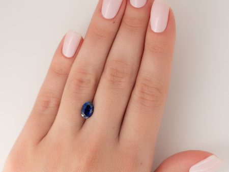 1.5Ct Oval Cut Lab Created Sapphire on Sale