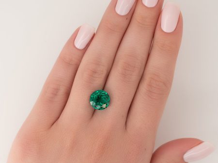 5Ct Round Cut Lab Created Emerald Cheap