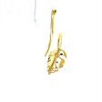 14K Yellow Gold 0.03ctw Diamond Leaf Drop Earrings For Discount