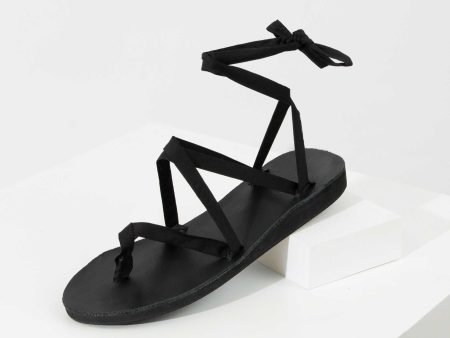 Ribbon Sandal Base Black Online