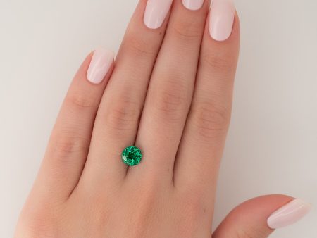 2Ct Round Cut Lab Created Emerald Discount