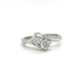 Estate 14K White Gold 0.77ctw Round Diamond Toi-et-Moi Ring Discount