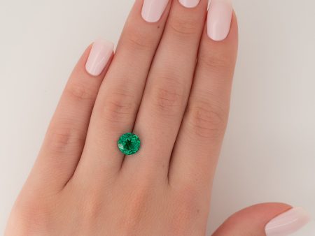 2.5Ct Round Cut Lab Created Emerald Fashion