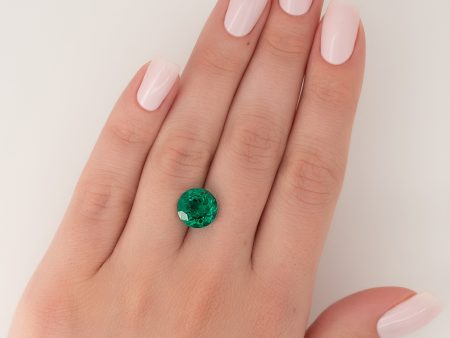 4.5Ct Round Cut Lab Created Emerald Fashion