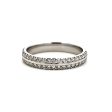 14K White Gold 0.50ctw Double Row Diamond Wedding Band For Sale