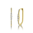 14K Yellow Gold 0.29ctw Graduated Diamond Oval Hoop Earrings by Shy Creation Sale