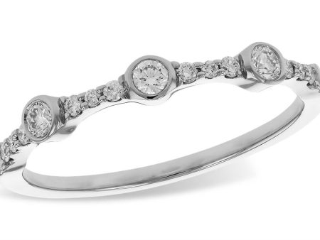 14K White Gold 0.21ctw Diamond Band by Allison Kaufman Supply