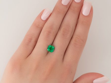 2.5Ct Cushion Cut Lab Created Emerald Online now