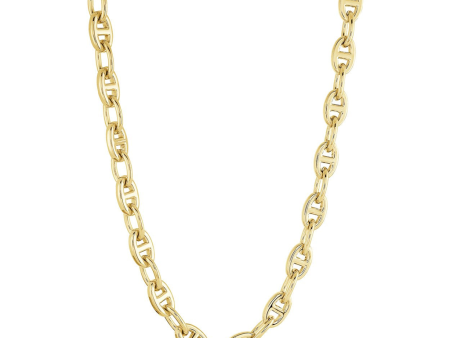 Stainless Steel IP Yellow Gold 9mm Mariner Link Men s Chain Necklace For Cheap