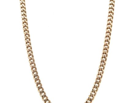 Estate 14K Yellow Gold 3.15mm Cuban Chain Necklace Online now