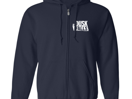 As Dusk Falls Logo Fleece Zip-Up Hoodie Online Hot Sale