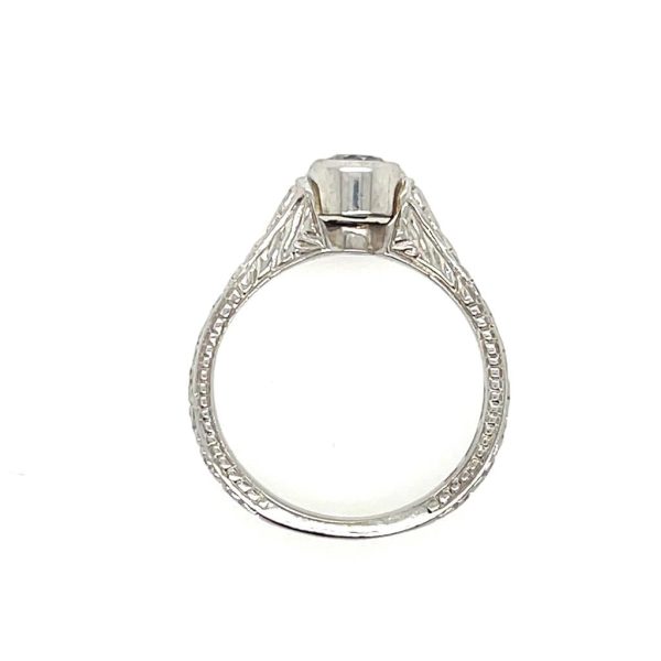 Estate 14K White Gold 0.42ct Diamond Solitaire Engagement Ring Cheap