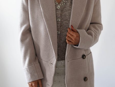 Reno Tailored Over Sized Coat | Taupe on Sale