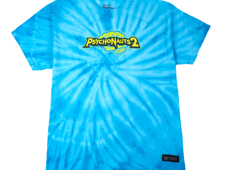 Psychonauts 2 Teal Tie Dye Tee For Discount