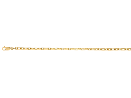 10K Yellow Gold 3mm Anchor Chain Necklace Cheap