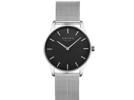 Stainless Steel Tang Onyx Men s Watch by Obaku Online Hot Sale