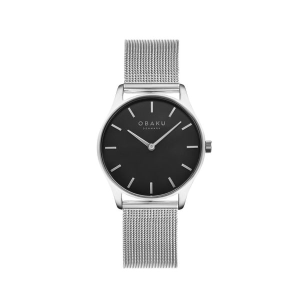 Stainless Steel Tang Onyx Men s Watch by Obaku Online Hot Sale