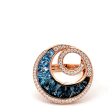 14K Rose Gold 3.56ctw Blue Topaz & Diamond Malibu Wave Ring by Bellarri Online