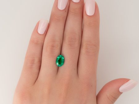 3Ct Oval Cut Lab Created Emerald For Cheap