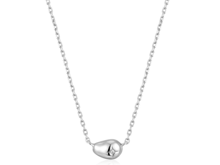 Sterling Silver Pebble Sparkle Necklace by Ania Haie Online