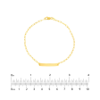 14K Yellow Gold Engravable ID Bar Bracelet by Midas Chain Cheap