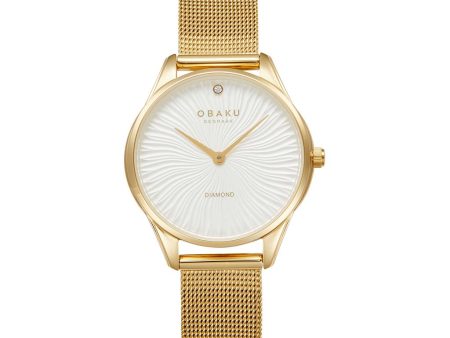 Gold Plated Smykke Gold Women s Watch by Obaku Sale